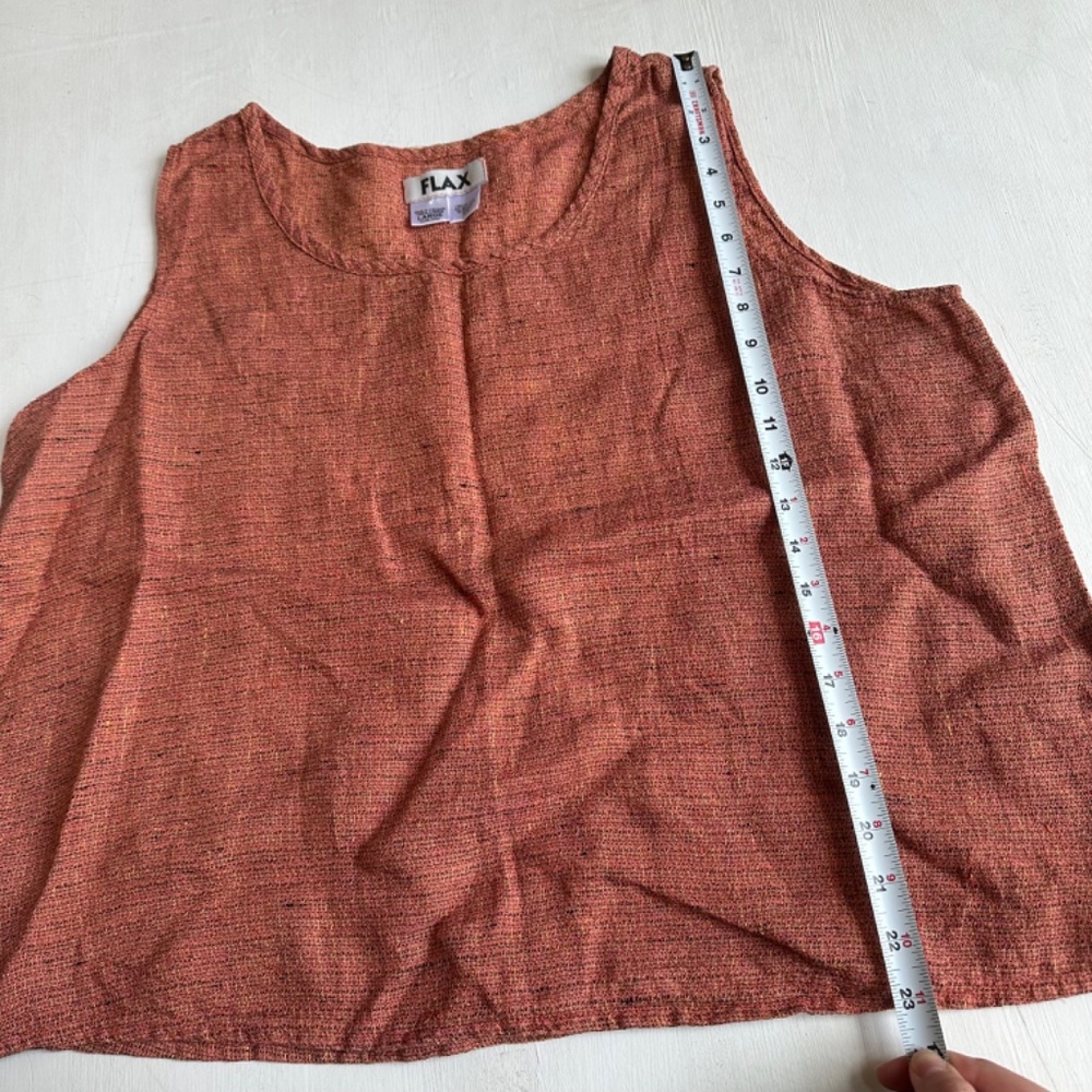 FLAX Pink Linen Tank Top - Picture 4 of 5